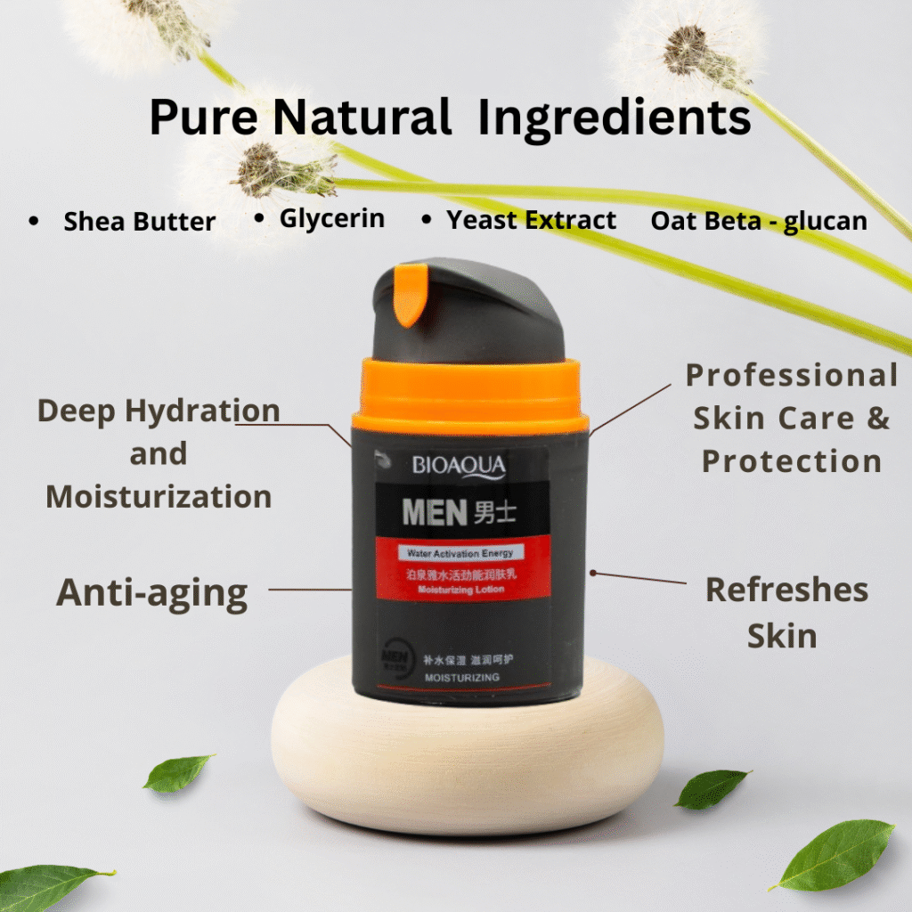 image shows the properties of the bioaqua moisturizing lotion